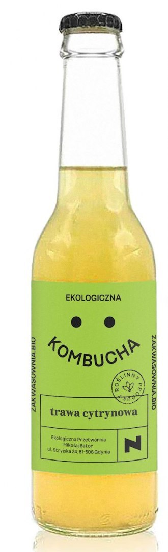 KOMBUCHA Z TRAWĄ CYTRYNOWĄ BIO 270 ml - DELIKATNA