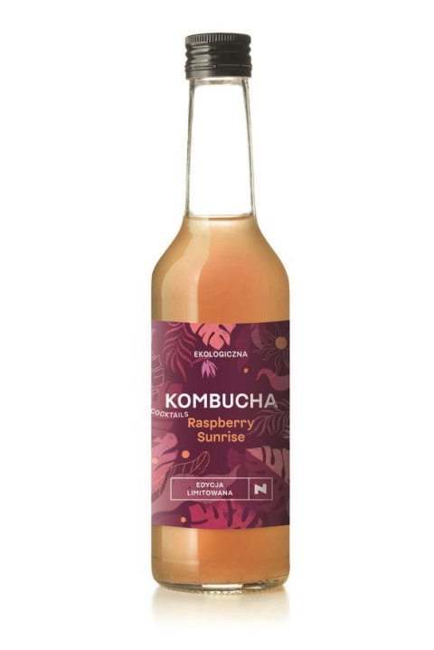 KOMBUCHA KOKTAJLOWA RASPBERRY SUNRISE BIO 270 ml - DELIKATNA (ZAKWASOWNIA)