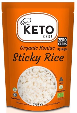 MAKARON (KONJAC) W KSZTAŁCIE RYŻU BEZGLUTENOWY BIO 270 g (200 g) - KETO CHEF (BETTER THAN FOODS)