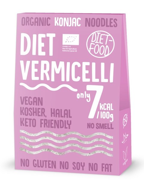 MAKARON (KONJAC) VERMICELLI BEZGLUTENOWY BIO 385 g (300 g) - DIET-FOOD