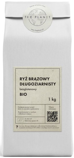 RYŻ BRĄZOWY DŁUGOZIARNISTY BEZGLUTENOWY BIO 1 kg - THE PLANET