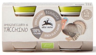 MIĘSO INDYKA BEZGLUTENOWE OD 4 MIESIĄCA BIO (2 x 80 g) 160 g - ALCE NERO