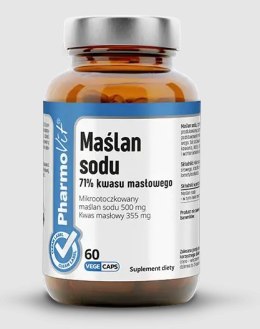 MAŚLAN SODU (500 mg) BEZGLUTENOWY 60 KAPSUŁEK - PHARMOVIT (CLEAN LABEL)