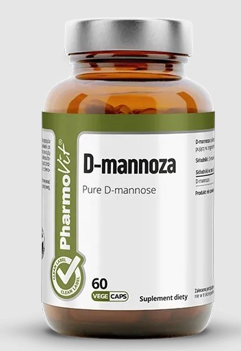 D-MANNOZA (750 mg) BEZGLUTENOWA 60 KAPSUŁEK - PHARMOVIT (CLEAN LABEL)