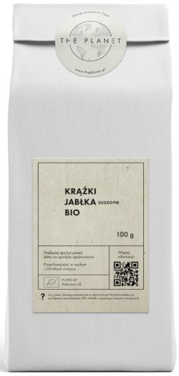 JABŁKA SUSZONE KRĄŻKI BEZGLUTENOWE BIO 100 g - THE PLANET