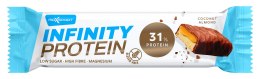 BATON PROTEINOWY Z KARMELEM, KOKOSEM I MIGDAŁAMI W CZEKOLADZIE MLECZNEJ BEZGLUTENOWY 55 g - MAXSPORT