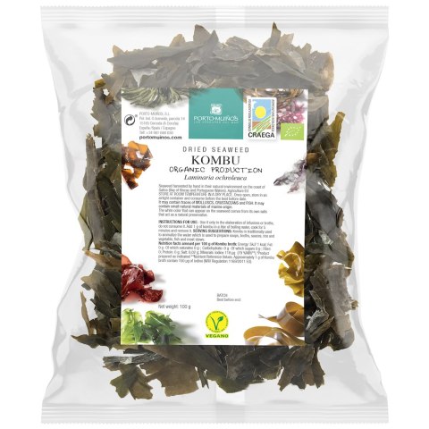 ALGI MORSKIE SUSZONE - KOMBU BIO 100 g - PORTO MUINOS