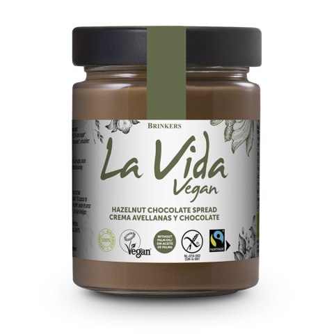 KREM CZEKOLADOWO - ORZECHOWY FAIR TRADE BEZGLUTENOWY BIO 270 g - LA VIDA VEGAN
