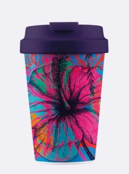 KUBEK PODRÓŻNY KOLOROWY OGRÓD 350 ml - CHIC-MIC
