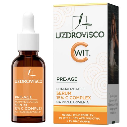 SERUM DO TWARZY NORMALIZUJĄCE NA PRZEBARWIENIA 15 % C COMPLEX 30 ml - UZDROVISCO (PRE-AGE)