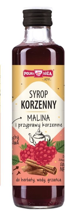 SYROP KORZENNY Z MALINAMI 250 ml - POLSKA RÓŻA