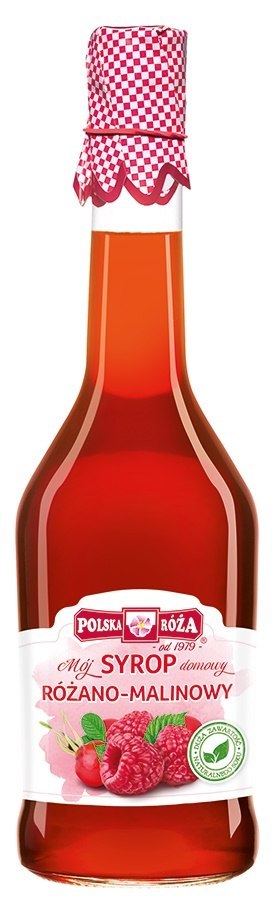 SYROP RÓŻANO - MALINOWY 500 ml - POLSKA RÓŻA