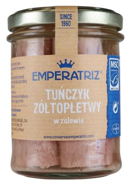 TUŃCZYK ŻÓŁTOPŁETWY FILETY MSC W SOSIE WŁASNYM 185 g (130 g) (SŁOIK) - EMPERATRIZ