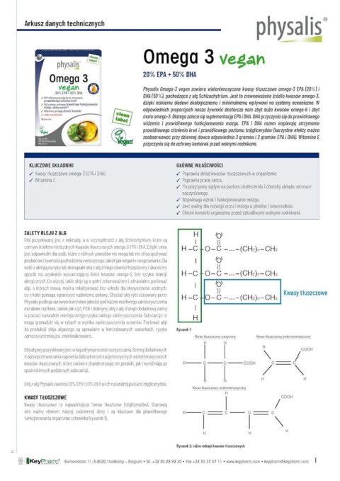 OMEGA-3 VEGAN 30 KAPSUŁEK - PHYSALIS