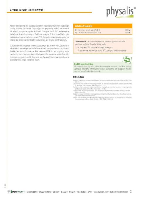 WIESIOŁEK + OGÓRECZNIK BIO 60 KAPSUŁEK - PHYSALIS