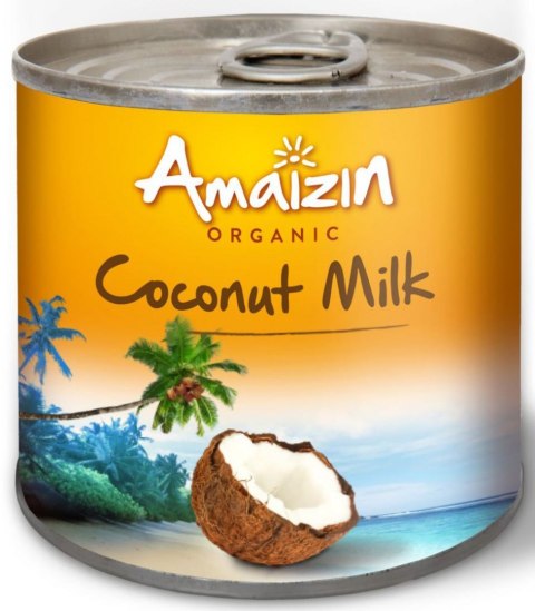 COCONUT MILK - NAPÓJ KOKOSOWY BEZ GUMY GUAR (17 % TŁUSZCZU) (PUSZKA) BIO 200 ml - AMAIZIN